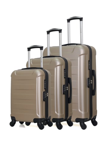 WAVE PARIS 3 tlg. Kofferset ELBE-A in Beige (83L/51L/31L)