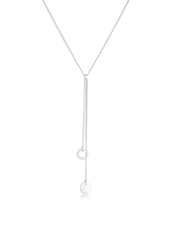Elli Halskette 925 Sterling Silber Geo, Plättchen in Silber