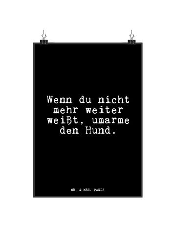 Mr. & Mrs. Panda Poster Wenn du nicht mehr... mit Spruch in Schwarz