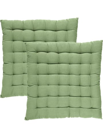 REDBEST Baumwolle Stuhlkissen 2er-Pack Tulsa in pistazie