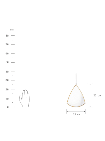 Butlers Spiegel Tropfenform L 26 x B 21cm CARAT in Gold