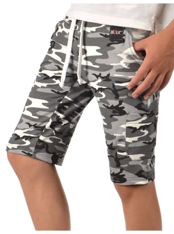 BEZLIT Kurze Hose in Grau Camouflage - Camouflage