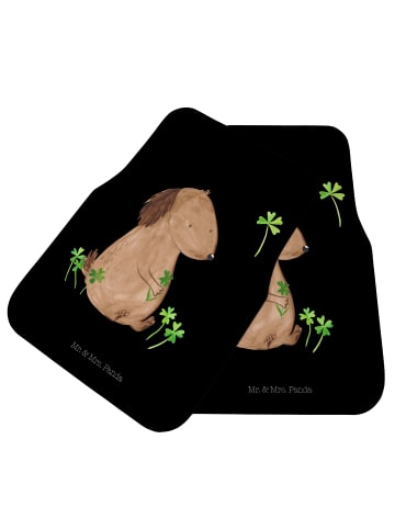 Mr. & Mrs. Panda Automatte Hund Kleeblatt ohne Spruch in Schwarz