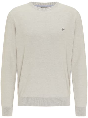 FYNCH-HATTON Rundhals Pullover in Canvas-silver