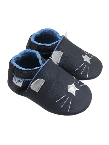 Mejale Baby Krabbelschuhe in Mit Ohren Dunkelblau