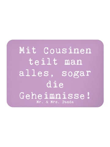 Mr. & Mrs. Panda Magnet Spruch Cousine Geheimnisse mit Spruch in Lavendeltraum