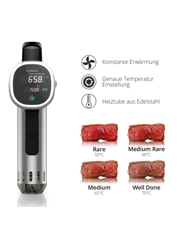 LA VAGUE SOUS-CHEF Sous Vide Stick Präzisionskocher, (CH Stecker) in schwarz