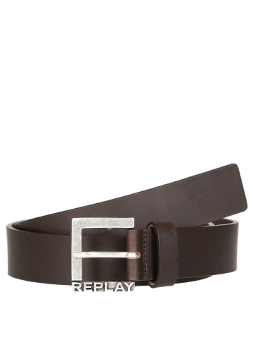 Replay Men's Accessoires 3.5 cm - Gürtel Leder in brown cocoa