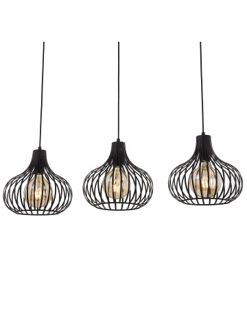 home24 Pendelleuchte Vorey II in Schwarz