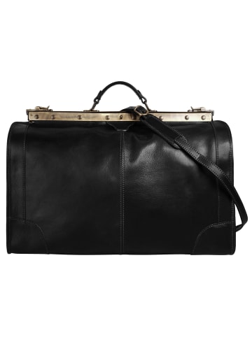 piké Doktortasche / Reisetasche LOMBARDIA GRANDE echt Leder in schwarz