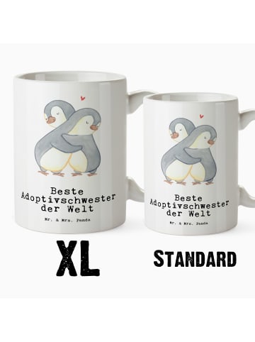 Mr. & Mrs. Panda Pott Pinguin Beste Adoptivschwester der Welt mi... in Weiß