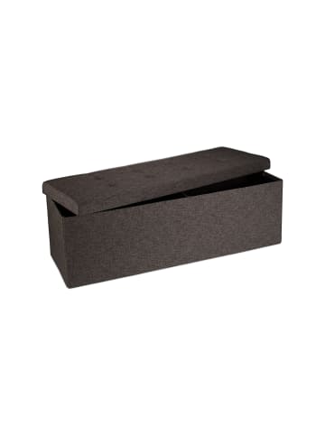 relaxdays Faltbare Sitzbank in Braun - (B)114 x (H)38 x (T)38 cm