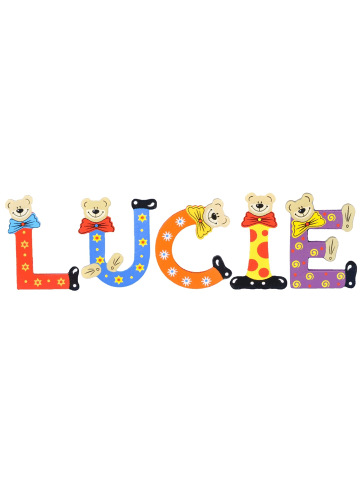 Playshoes Deko-Buchstaben "LUCIE" in bunt