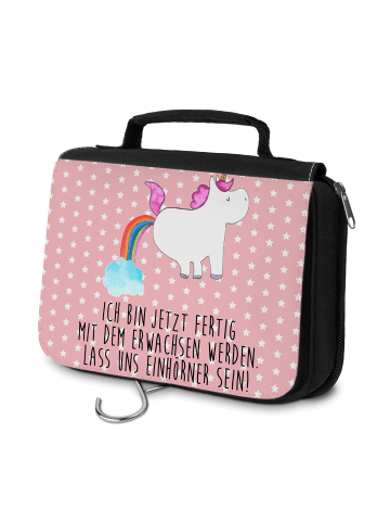 Mr. & Mrs. Panda Beauty Case Einhorn Pupsen mit Spruch in Rot Pastell
