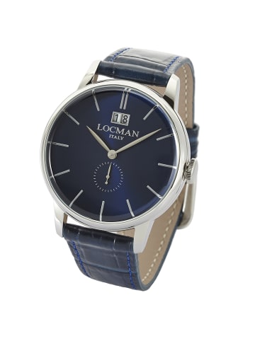 Locman Herrenuhr "1960 Big Date" in Blau