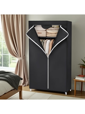 SONGMICS Kleiderschrank Rylan in Schwarz - (B)45 x (H)160 x (T)75 cm