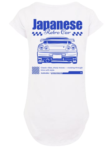 F4NT4STIC Long Cut T-Shirt Retro Car Japanese Streetstyle in weiß