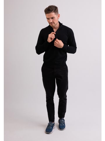 CASH-MERE.CH Stehkragen Pullover in Schwarz