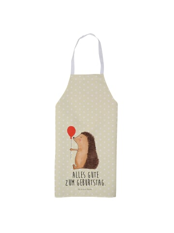 Mr. & Mrs. Panda Backschürze Igel Luftballon mit Spruch in Gelb Pastell