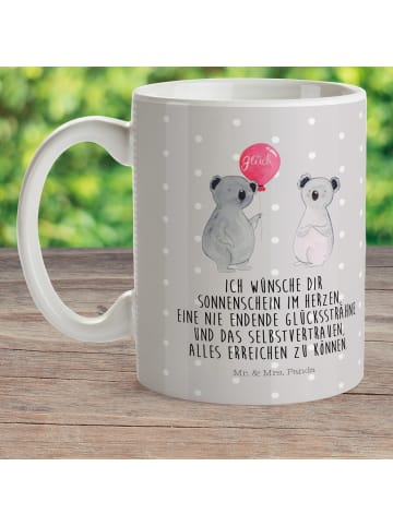 Mr. & Mrs. Panda Kunststoffbecher Koala Luftballon mit Spruch in Grau Pastell