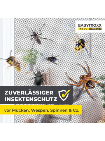 EASYmaxx Moskitonetz Magic Fit 100x160cm weiß Dachfenster Weiß