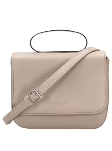 Seidenfelt SFM227 Crossbag - Umhängetasche 16 cm (black/silver) in powder taupe/silver