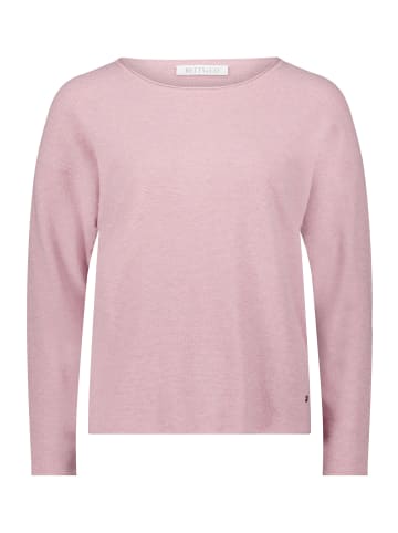BETTY & CO Strickpullover mit Rundhalsausschnitt in Rose Melange