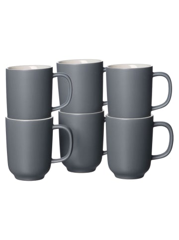Ritzenhoff & Breker 6er Set Kaffeebecher Jasper 285 ml in grau