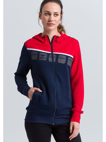 erima 5-C Trainingsjacke mit Kapuze in new navy/rot/weiss