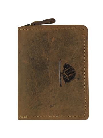Greenburry Vintage Münzbörse Leder 7 cm in brown
