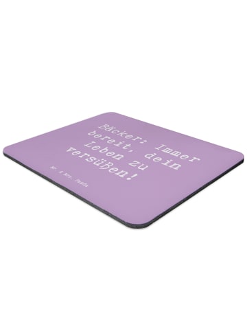 Mr. & Mrs. Panda Mouse Pad Spruch Bäcker Freude mit Spruch in Lavendeltraum
