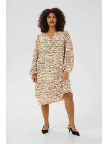 KAFFE curve Kleid KCnika in Nomad w. Black Deep graphic