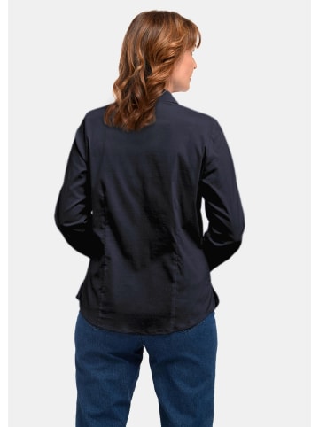 GOLDNER Bluse Unentbehrliche Langarmbluse mit Elasthananteil in marine