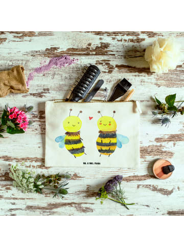 Mr. & Mrs. Panda Kosmetiktasche Biene Verliebt ohne Spruch in Weiß