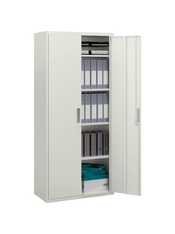 HOMCOM Aktenschrank-80L x 40B x 180H cm-Weiß