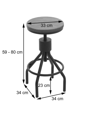 MCW Set Bartisch + 2x Barhocker N17, Natur