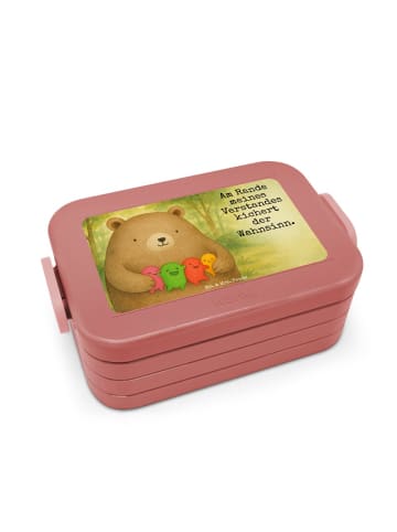 Mr. & Mrs. Panda MEPAL Bentobox Bär Gefühl Design mit Spruch in Rot Pastell