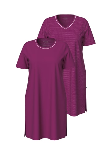 Ulla Popken Nachthemd in fuchsia pink