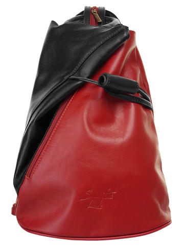 Samantha Look Rucksack echt Leder in bordeaux
