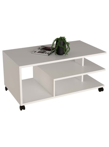 ebuy24 Couchtisch Ralus 1 Weiß 90 x 50 cm