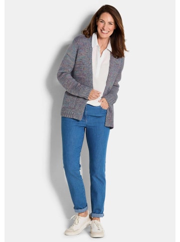 GOLDNER Langarm Melange-Cardigan, flauschig in bunt / gemustert