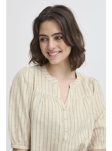 Fransa Kurzarm-Bluse FXBONNIE Regular fit in Agave Green Melange Stripes