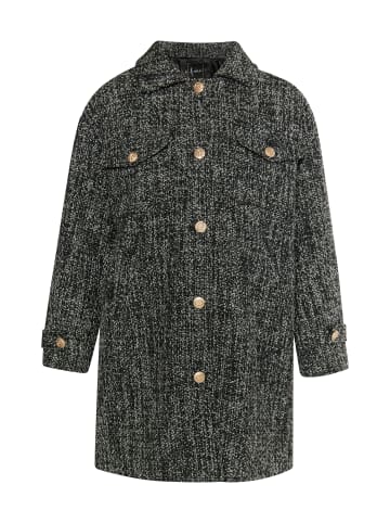 faina Damen Shirtjacket in Schwarz Weiss Kariert