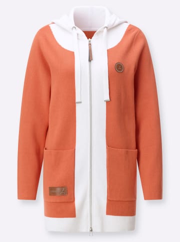 WITT WEIDEN Longstrickjacke in papaya-ecru