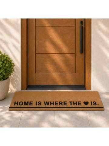 relaxdays Fußmatte Home in Natur - (B)120 x (T)40 cm