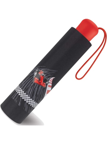 Scout Kinder-Taschenschirm Regenschirm mit reflektierenden Streifen Red Racer schwarz