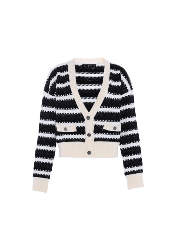 faina Strick Cardigan in WOLLWEISS SCHWARZ