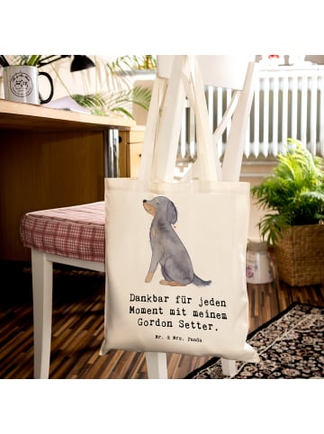 Mr. & Mrs. Panda Tragetasche Gordon Setter Moment mit Spruch in Creme