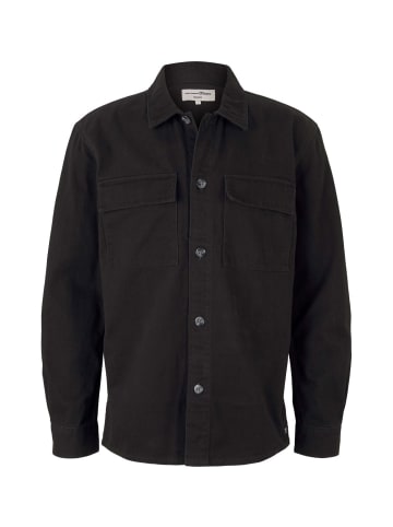 TOM TAILOR Denim Hemd Relaxed Overshirt in Schwarz