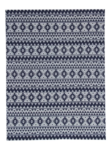 Kayoom Kurzflor Teppich Sunny 210 in blau - rechteckig